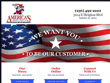 Tablet Screenshot of americabestpizza.com